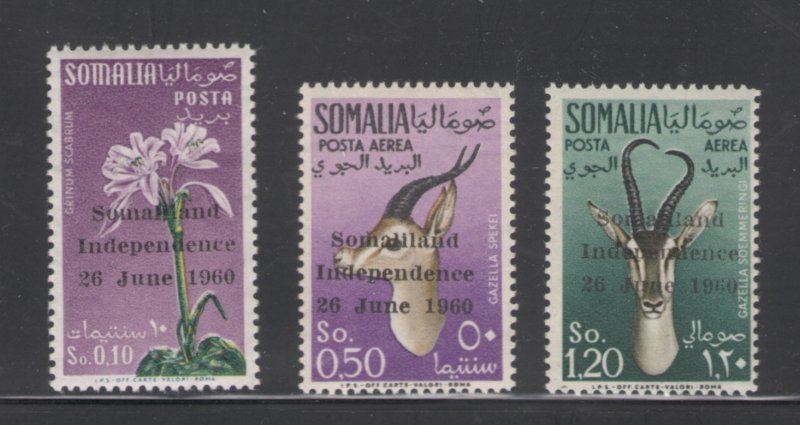 Somalia 1960 Independence Scott # 242, C68 - 69 MNH