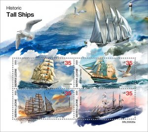 SIERRA LEONE - 2023 - Historic Tall Ships - Perf 4v Sheet - Mint Never Hinged