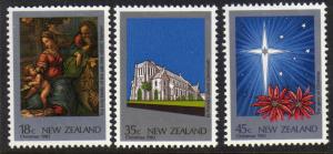 New Zealand #788-790 mint set, Christmas 1983 