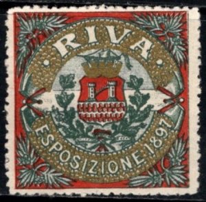 1897 Italy Poster Stamp Riva del Garda Electrical Industrial Exhibition Unused
