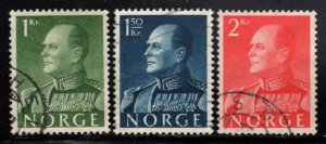 Norway #370-74 ~ Short Set 3 of 5 ~ King Olav V ~ Used  (1959)