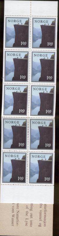 NORWAY 677a MNH COMPLETE BOOKLET THE PULPIT LYSE FJORD 1976