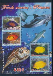 [32729] French Polynesia 2005 Marine Life Tropical Fish MNH  Sheet