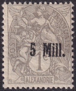 French Offices Alexandria 1921 Sc 34 MLH*