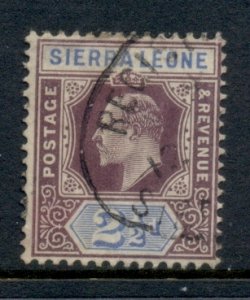 Sierra leone 1907-10 KEVII Wmk. Multi Crown & CA 2.5d FU