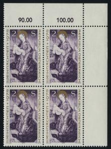 Austria 1028 TR Block MNH Christmas, Virgin & Child