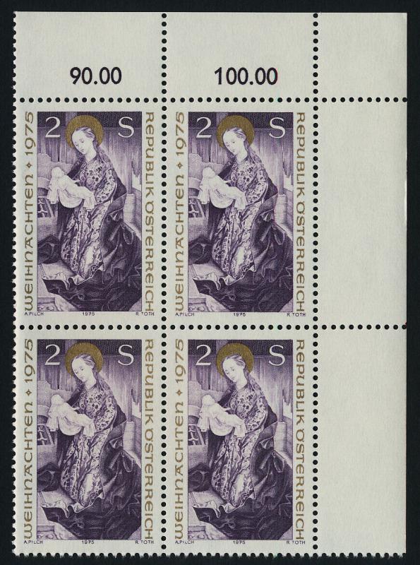 Austria 1028 TR Block MNH Christmas, Virgin & Child