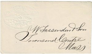 1865 American Telegraph Co. envelope and telegram