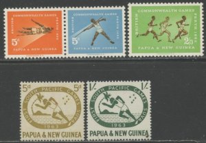 PAPUA NEW GUINEA Sc#171-173 1962 Commonwealth Games Complete Set OG MNH