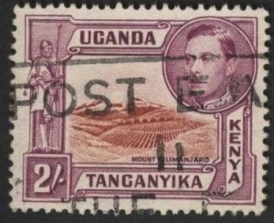 Kenya (KUT) 81 (used) 2sh Mount Kilimanjaro, George VI, red brn & org vio (1944)