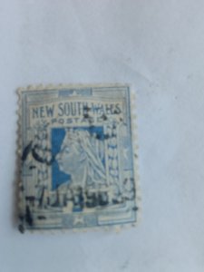 Scott 46a, 1862 series, NSW 2d, blue, no watermark, perf 14