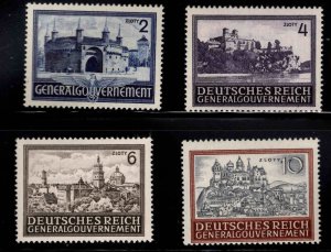 Poland Scott N100-N103 German occupation WW2  MNH** set