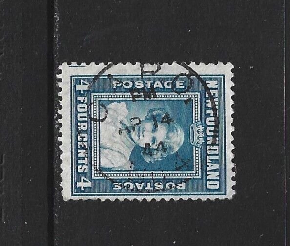 NEWFOUNDLAND - #256 - PRINCESS ELIZABETH USED STAMP CAPO 4 DATED CANCEL