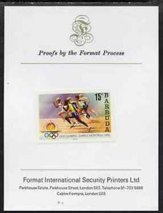 Barbuda 1976 Montreal Olympic Games imperf proof of UNISS...