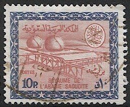 SAUDI ARABIA  10p Gas-Oil Plant  Sc 431  Used  VF, Faisal Cartouche