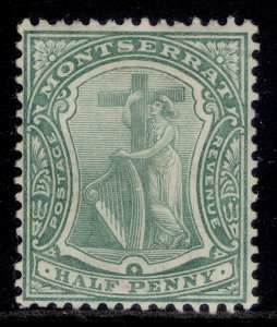 MONTSERRAT EDVII SG35, ½d deep green, M MINT. Cat £13.