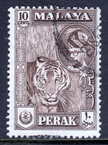 Malaya (Perak) - Scott #132 - Used - Sepia - SCV $0.25
