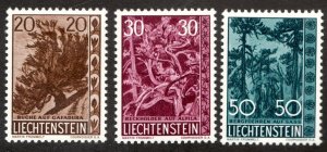 1960 Liechtenstein Sc#353-55 - Native Trees & Shrubs - MH Cv$19.50