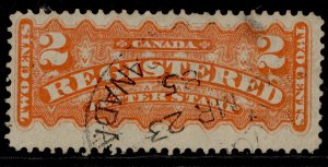 CANADA QV SG R1, 2c orange, USED.