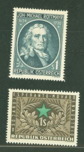 Austria #593-4 Unused Multiple