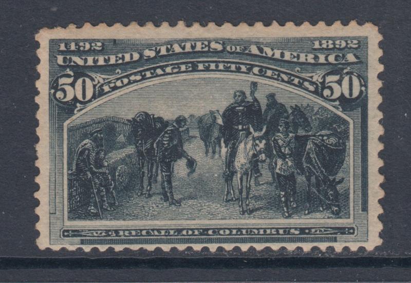 US Sc 240 MLH. 1898 50c slate blue Columbian, sound, F-VF.