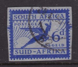 South Africa  1956 6d Stationary cutout VFU VGC