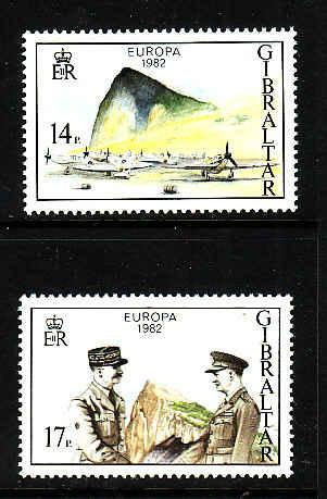 Gibraltar-Sc#435-6-Unused NH Europa set-1982-