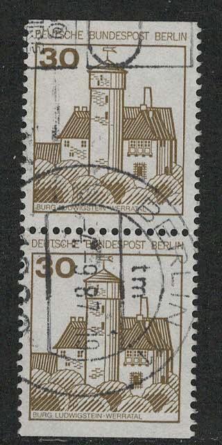 Germany Berlin Scott # 9N394, used, pair, from booklet pane