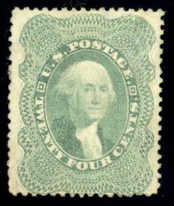 US Stamp #37 Washington 24c - PSE CERT - USED - CV $375.00