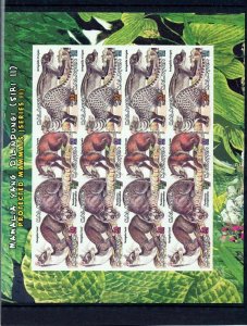 MALAYSIA 2000 Imperf Sheet Mammals Wildlife MNH (AED 185 