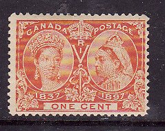 Canada-Sc#51- Unused hinge 1c orange Diamond Jubilee QV-og-1897-cdn1123-