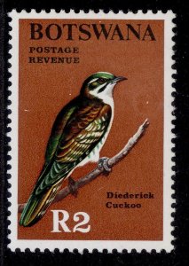 BOTSWANA QEII SG233, 2r Didric Cuckoo, LH MINT.