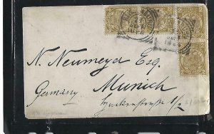 TRANSVAAL (P0710B) 1894  2D X4 COVER RUSTENBURG TO GERMANY 