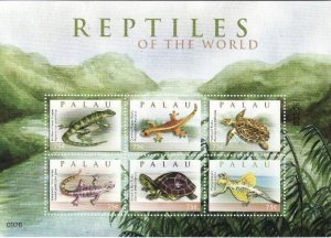 Palau - Reptiles - 6 Stamp  Sheet  - PAL0926H