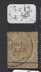 MALAYA STRAITS SETTLEMENTS  (P0211B)  QV  1C/4C  SG 89   VFU