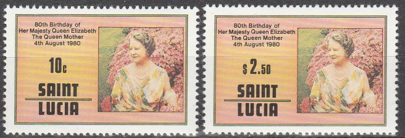 St Lucia #501-2 MNH F-VF   (V2579)