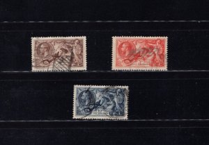 Great Britain 222-24 1934 Seahorses Used 1919 F-VF Complete Set #1 #3SP