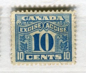 CANADA; Early 1900s GV Revenue Excise Accise Stamp fine used 10c. value