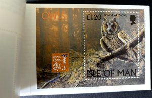 Isle of Man: 1997  Owls Stamp Booklet, MNH