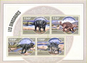 A8347 - NIGER - ERROR MISPERF Stamp Sheet -2014  DINOSAURS Prehistorics