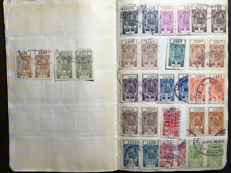 Argentina Revenue Stamps Mint/Used 1884-1912 (1100 Stamps)