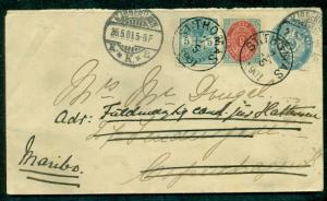 DWI 1901, Mixed issue tied St. Thomas to Denmark - FORWARDED back to MARIBO