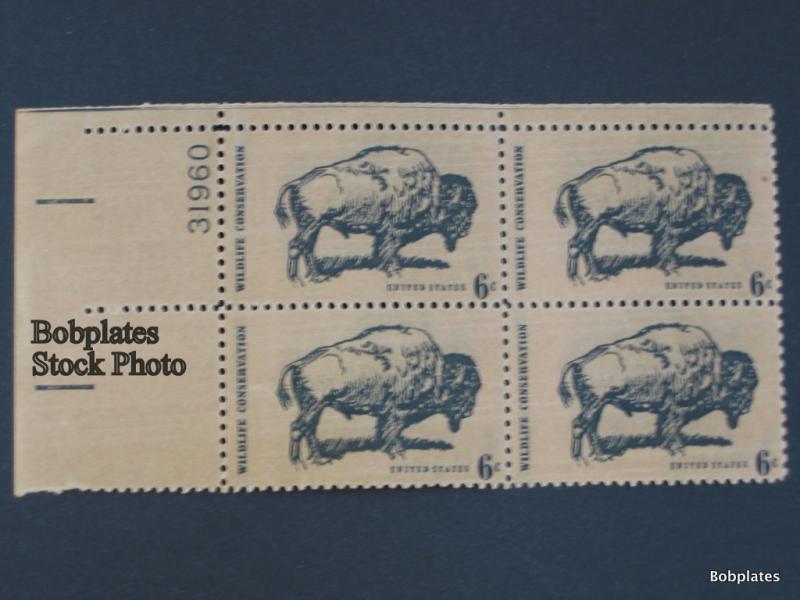 BOBPLATES #1392 Buffalo Lower Right Plate Block 31977 F-VF NH SCV=$1