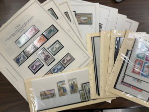 LAOS Stamp Collection 1951-67, MNH & MH, 17 pages + 5 cards 240+ stamps & S/S