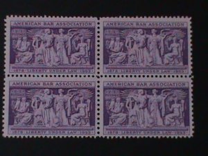 UNITED STATES-1953-SC#1022-AMERICAN BAR ASSOCIATION-75TH ANNIV: MNH BLOCK-VF