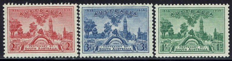 AUSTRALIA 1936 SOUTH AUSTRALIA CENTENARY SET MNH **