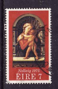 Ireland-Sc#383-used 7p Painting-Christmas-1975-