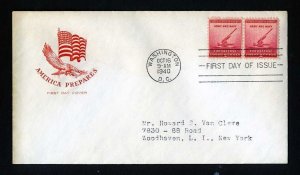 # 899 to 901 First Day Covers with House of Farnam cachet dated 10-16-1940