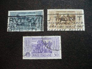 Stamps - Italy - Scott# 280-281,284 - Used Part Set of 3 Stamps