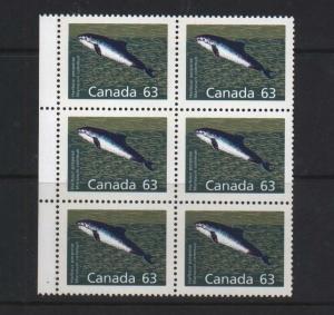 Canada #1176a VF/NH Perf 13.1 Block Of Six